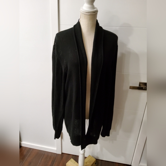 All Saints Black Open Front Cardigan Size XL - Main Image